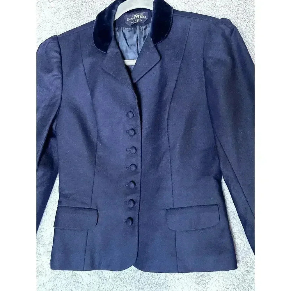 Hunter's Run Women's Wool Riding Equestrian‎ Jacket Blue - Small - Picture 2 of 8